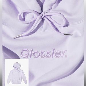 Glossier lavender hoodie